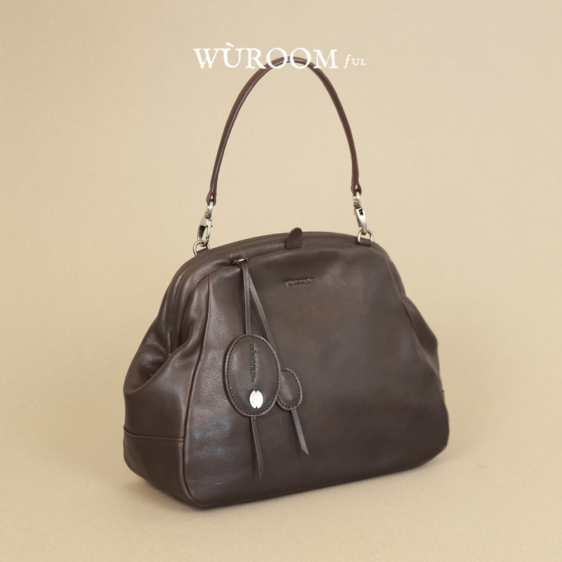 Wuroomful｜「Kisslock Clasp Series·Vintage Handbag」Handheld Shoulder Small Tote