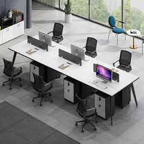 Staff desk 4 6-person simple modern office computer desk Screen work station Office desk and chair combination