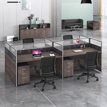 Staff corner desk Simple modern card seat screen working position 46 people employee computer desk and chair combination