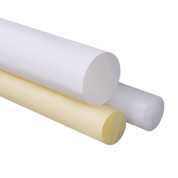 White pa66 nylon rod processing solid cylindrical beige nylon rod high strength wear-resistant hard plastic rod customization