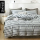 Tianmeng Home Dệt dày chải bông bốn mảnh Cotton tinh khiết Bộ đồ giường đơn giản quilt Tấm bốn mảnh - Bộ đồ giường bốn mảnh