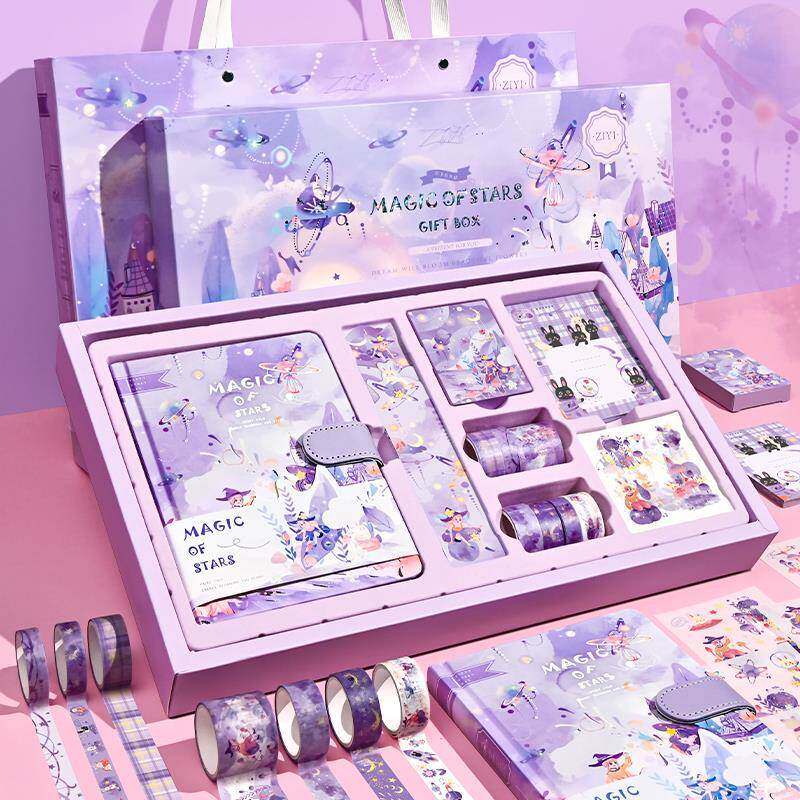 Xingdailu hand account book girl heart account book set simple and cute hand account stationery notebook student gift box exquisite