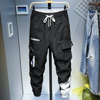 Летние штаны, мужские трендовые универсальные повседневные брюки, оверсайз, свободный крой, в корейском стиле