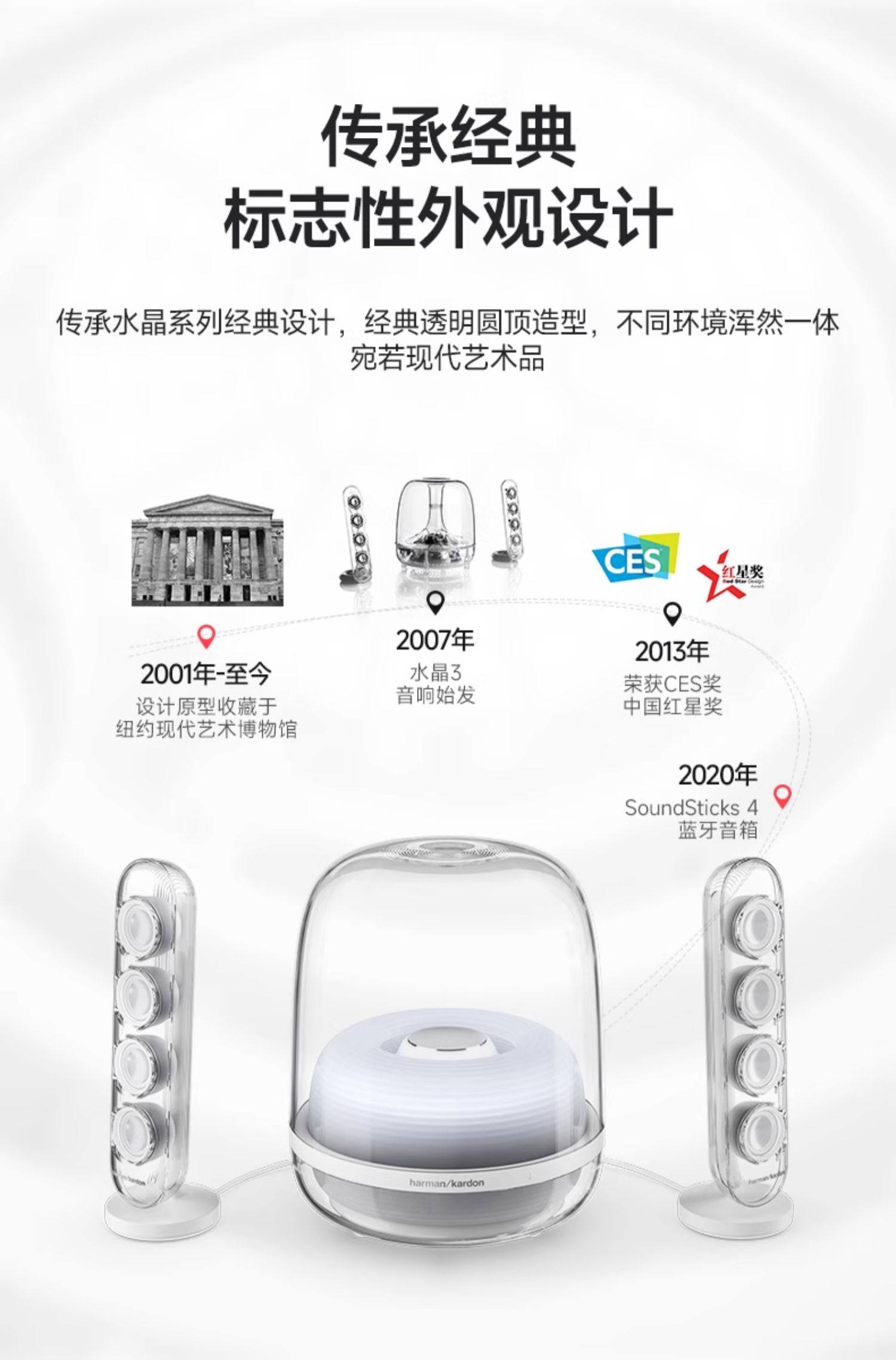 Harman/Kardon哈曼卡顿水晶5代无线蓝牙音箱桌面电脑礼物音响低音炮大音量插图2