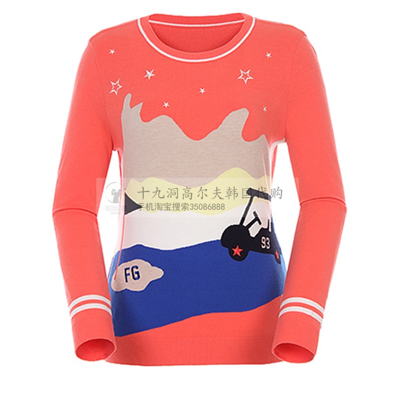2018 mùa xuân Hàn Quốc mua FANTO * golf ladies thời trang áo len golf thể thao áo len áo len khoác len cardigan