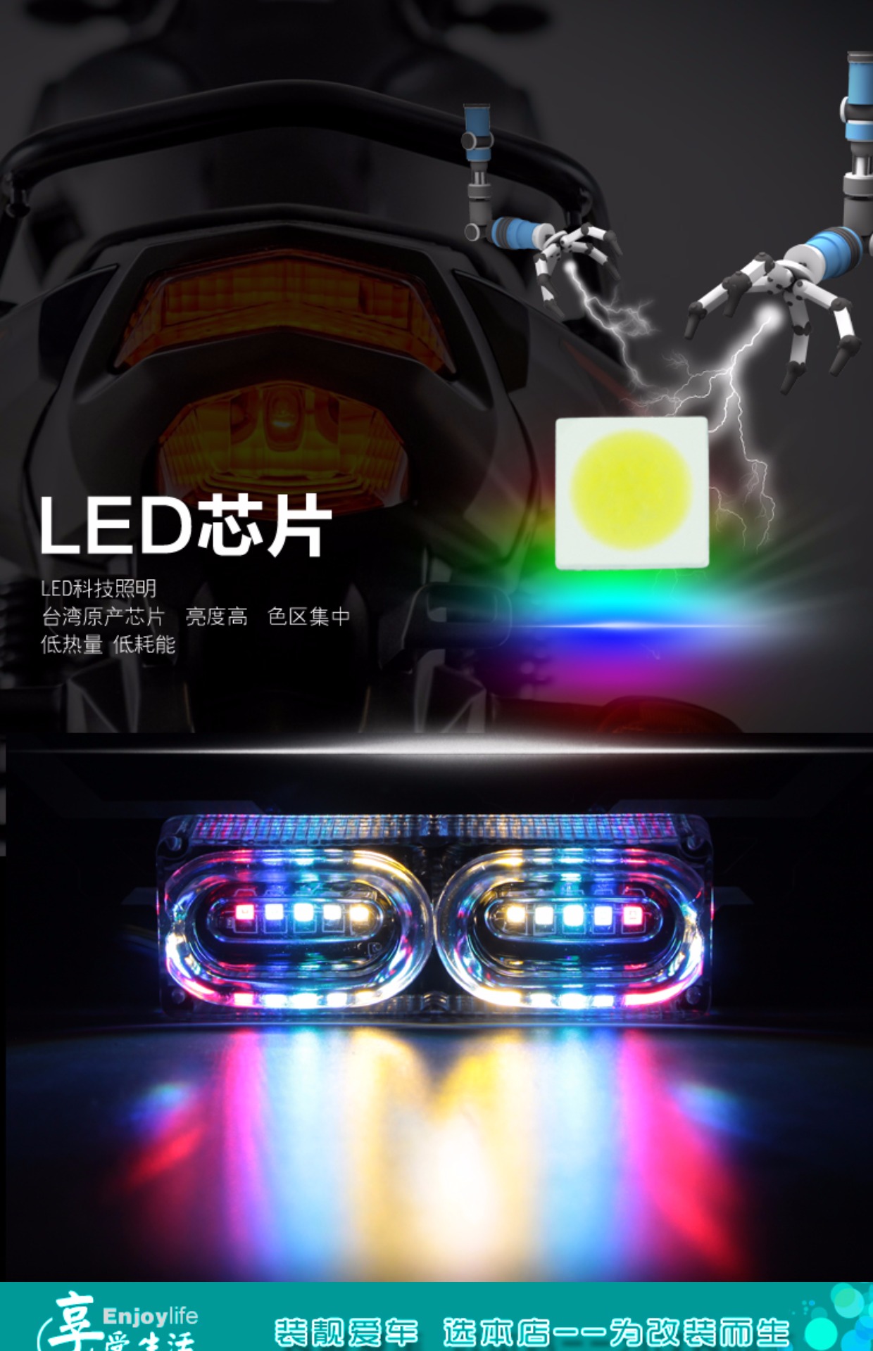 Xe máy 12 v rẽ đèn tín hiệu LED phanh đèn điện xe nhấp nháy dải đèn nhỏ rùa vua ma lửa giấy phép dải ánh sáng đèn gầm xe máy