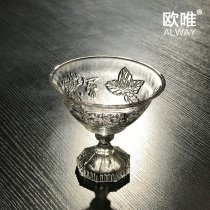 Euroonly Glass Fruit Pan Ice Cream Bowl Fruit Pan Modern Living Room Dry Fruits Count Hearts Pan Personal Dessert Sugar Water Ring