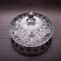 Creative fruit plate with lid European style lead-free glass fruit plate split fruit plate snack plate dry fruit plate living room fruit plate