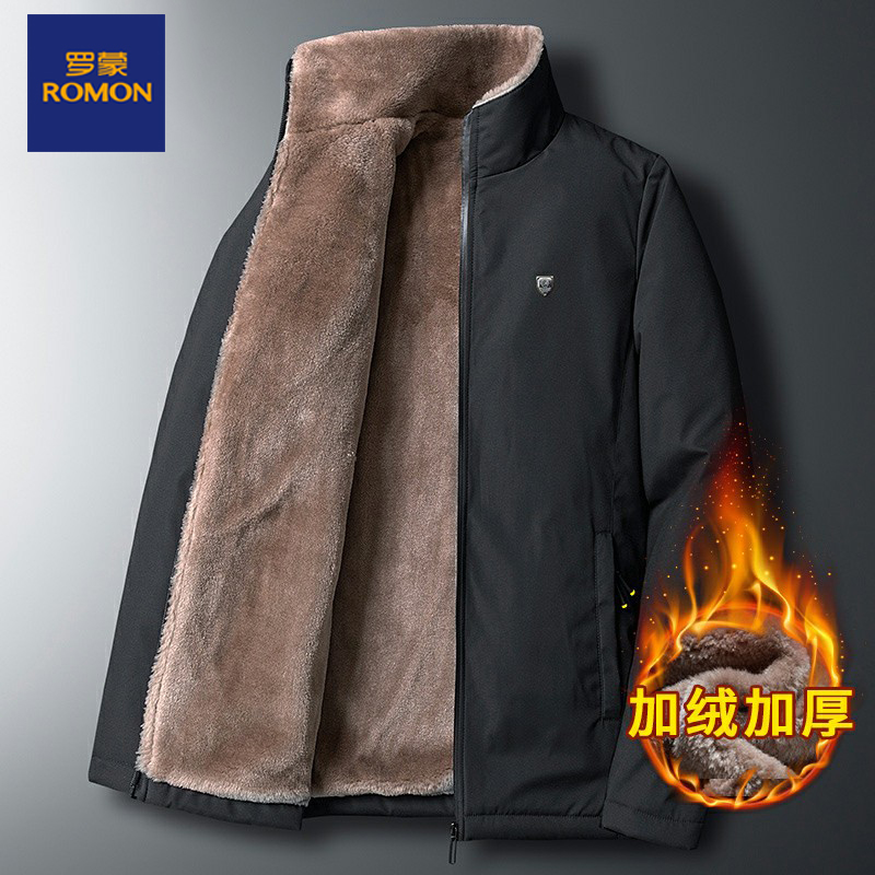 Lomon Winter Lamb Sueder Man Senior and Elderly Handling Cotton Clothes Men Handle Cotton Clothes