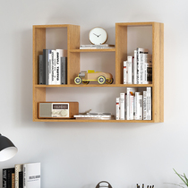 Solid wood wall shelf Wall shelf wall bookshelf wall cabinet wall cabinet wall wall mounted bookcase wall wall hanging bookcase wall Wall