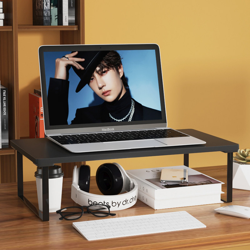 Desk Laptop Elevated Bench Shelf Keyboard Monitor Desktop Storage Stand Screen Raised Screen Raised