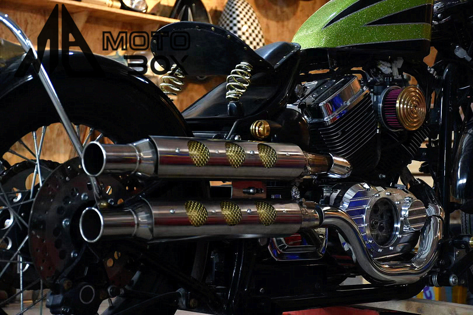 Chait Borg 250 modified retro anti-hot cover bobber exhaust tail anti-hot cover boger aluminum alloy anti-hot