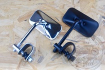 Taiwan imported motorcycle modification retro rectangular pincer clip type Rearview Mirror Mirror Mirror Mirror Mirror Mirror Mirror 22 25