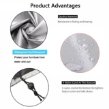 Индивидуальная пылезащитная крышка, дождевик, дорожная мебель, черный брезент, защитный чехол, защита от солнца