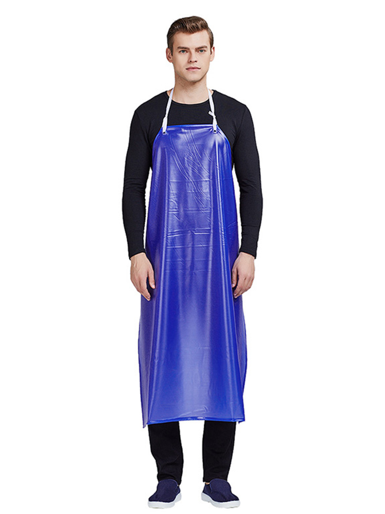Apron waterproof and oil proof lengthened thickened men's adult simple waist Kitchen dining room chef clothes Overalls