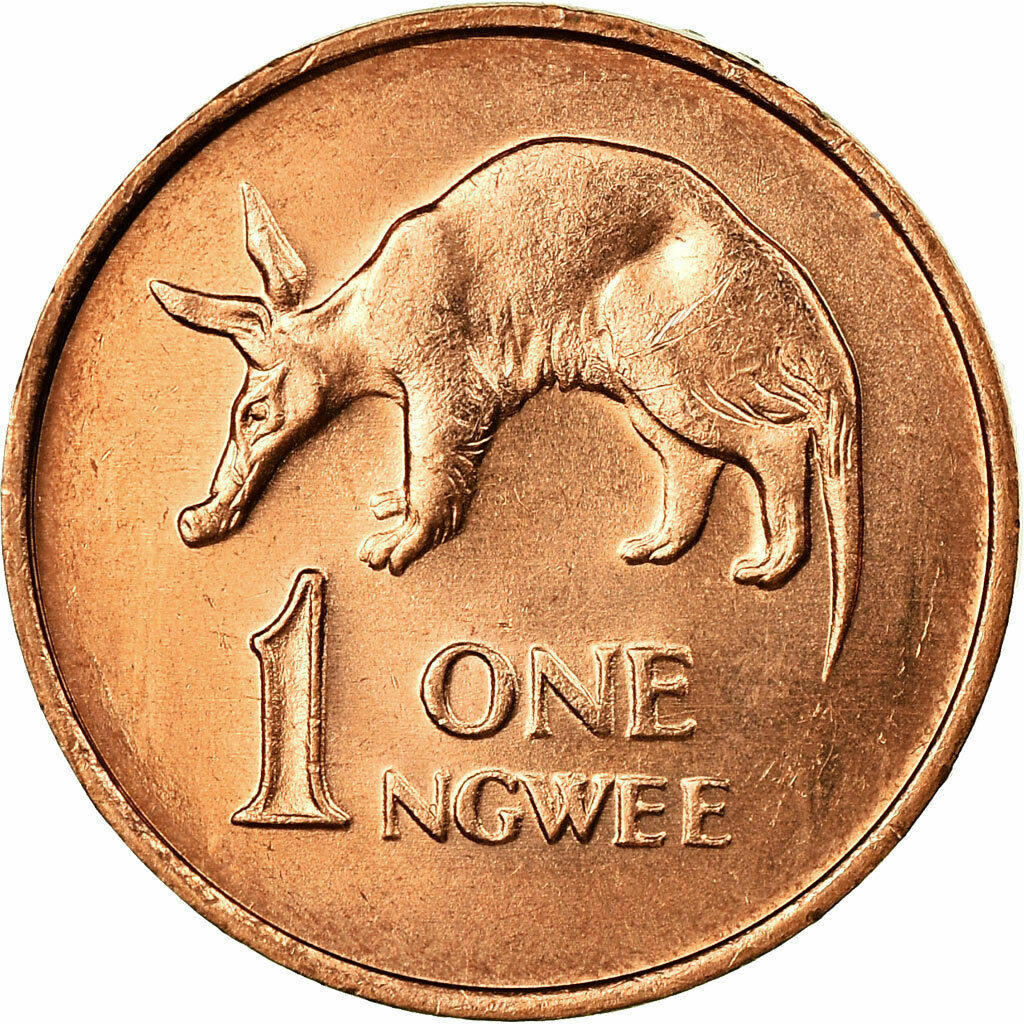 Zambia 1 Enway Coin 1983 Edition Brand New African Animal Coin - Aardvark Ang Pow Gift