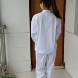 Белый комбинезон, демисезонный лонгслив с капюшоном