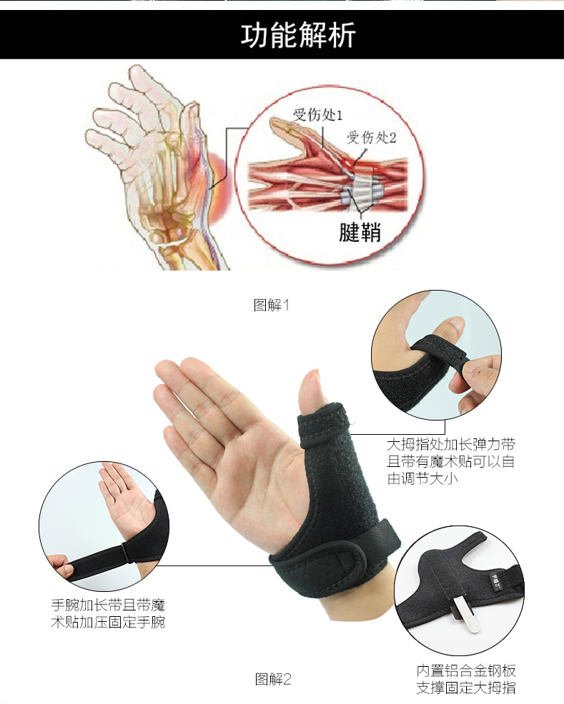 Ngón tay guards khớp gân vỏ bọc cố định bảo vệ thumb găng tay bóng rổ cổ tay bong gân cổ tay cổ tay nam giới và phụ nữ đồ bảo hộ phong trào băng quấn đầu gối cầu lông