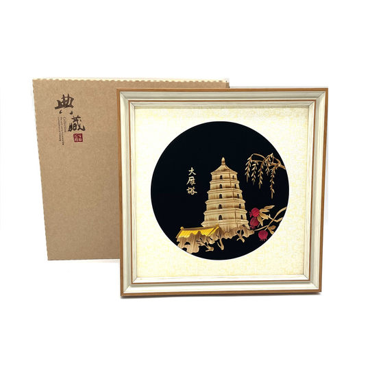 麦秆画民间手工特色工艺品西安旅游纪念品文创会议中国风出国礼品