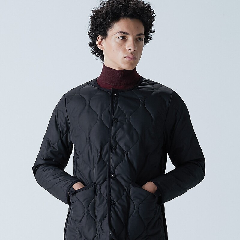 Taion 25Aw Military Crew Neck Button down Jacket Crew Neck down Jkt