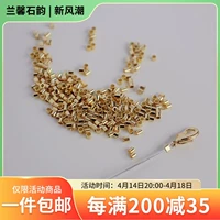 Позолоченная леска, стальная проволка, 14 карат, золотой цвет, 1.5mm, фиксаторы в комплекте, DIY