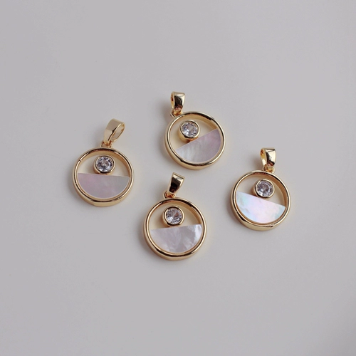 Позолоченный натуральный цирконий, подвеска, аксессуар ручной работы, 14 карат, золотой цвет