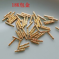 18K 골드 컬러 절약 액세서리 피스 꽃 컷 페제 똑바로 튜브 이어링 팔찌 목걸이 DIY 수제 보석