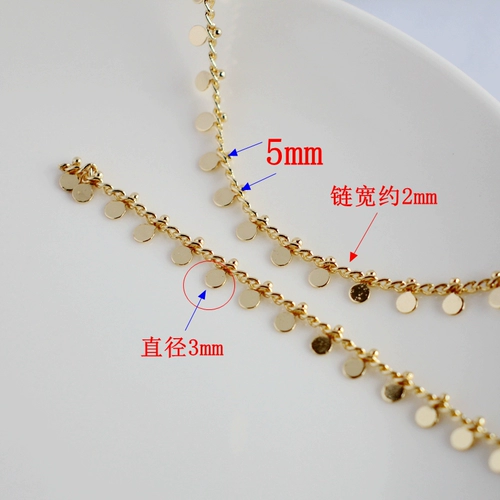 Позолоченная цепочка ручной работы, браслет, ожерелье, аксессуары, 14 карат, золотой цвет