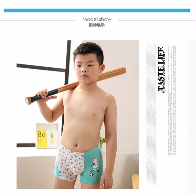 Đồ lót trẻ em cotton lớn cho trẻ em trai quần lót nữ lưng bản cao cấp