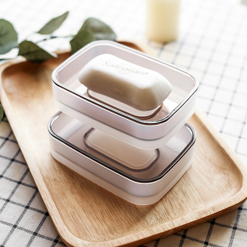 Double layer soapbox new double Gledrain minimalist soap box Home Makeup Room Big a box of soap