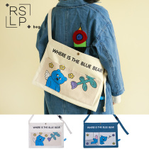 Ruosu Liang original homemade ins shoulder slung-body canvas bag Japanese lazy style literary cute Net red envelope