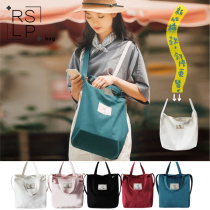 Ruo Suliang original ins Super fire bag literature and art Moren series simple female shoulder crossbody label canvas bag Korean version