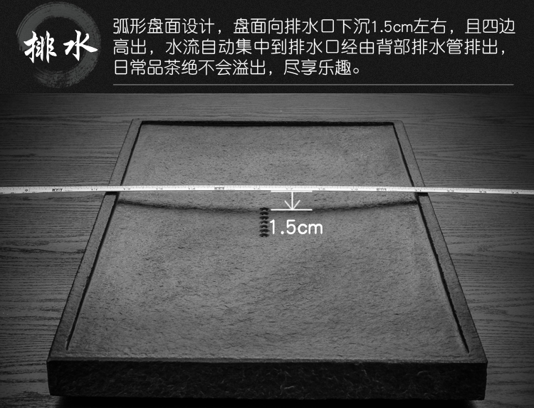 Sihe Wujinshi khay trà tự nhiên toàn đá thoát nước bàn trà đá nhà trà biển đơn giản Kung Fu bộ trà bộ ấm trà đạo