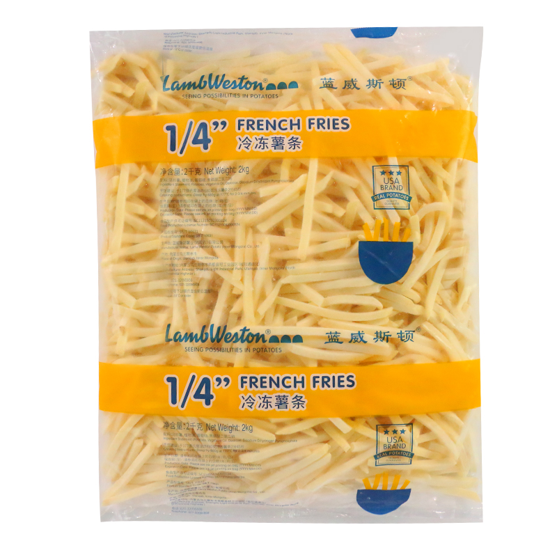 Blue Weston fries LS500*2kg bag frozen small hamburger frozen coarse fries save more
