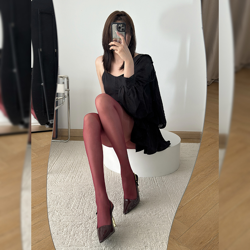 Perry'S! Ancora Red Matte Semi-Sheer Pantyhose Autumn Sexy Slight Compression Leg-Enhancing Leggings Red Stockings Perry'S! Ancora Red Matte Semi-Sheer Pantyhose Autumn Sexy Slight Compression Leg-Enhancing Leggings Red Stockings