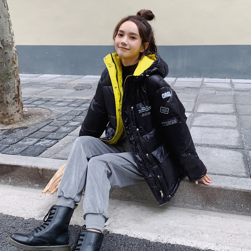 白色羽绒服女短款2019新款爆款韩版时尚女装冬季矮个子中长款外套