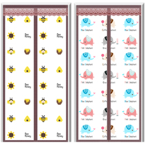 Air-conditioning door curtain kitchen oil smoke-proof summer heat insulation curtain magnetic wind-proof partition air-conditioning anti-mosquito plastic opaque