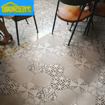 Hexagon antique brick 260X300 gray cement brick kitchen garden wall tile tile toilet non-slip floor tiles
