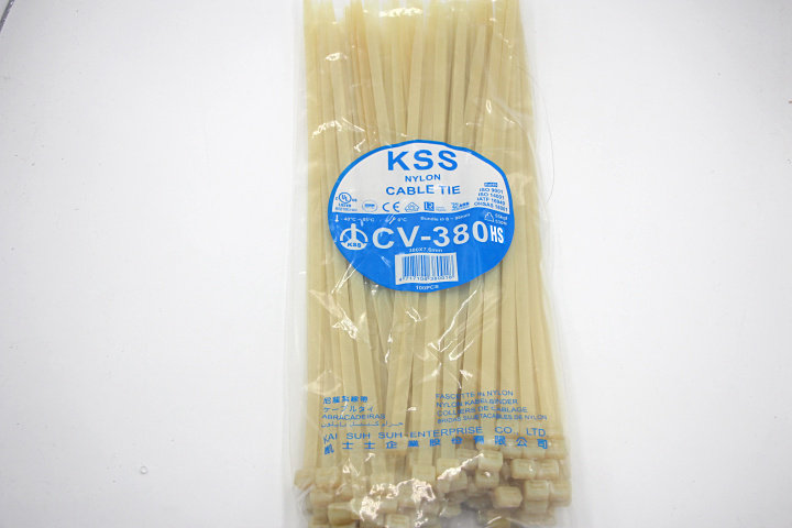 CV - 380HS Taiwan KSS Kaxar thermal stable nylon tie resistant 105 degrees light green 100 roots