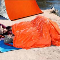 Outdoor First Aid Sleeping Bag Insulation Blanket Orange PE Aluminum Film Camping Wilderness for emergency single sleeping bag anti-loss