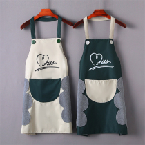 Fashion thin apron female waterproof erasable hand Japanese kitchen home Korean cooking oil-proof men's overalls custom
