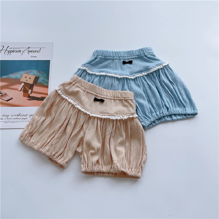 80-100 Code Strongly Recommended Day Single Small Tree Family Girl Summer Pure Cotton Shorts Light Cage Pants Super Soft