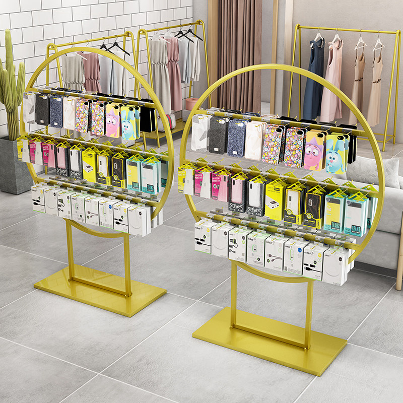 Wrought iron floor-standing underwear bra shorts socks shelf display rack display Nakajima mobile phone protective shell jewelry Wall-mounted