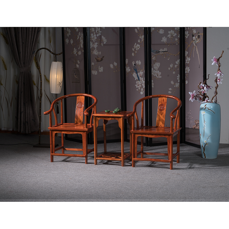 New Chinese imitation Ming and Qing Dynasty classical solid wood dining chair South elm circle chair master chair official hat chair office chair Taishi chair