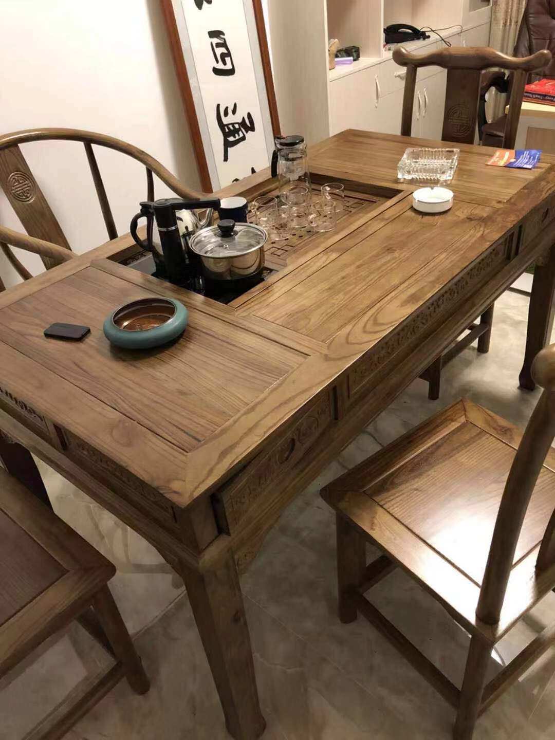 Tea table Gongfu tea table Antique color tea table Tea tray Tea table Tea table