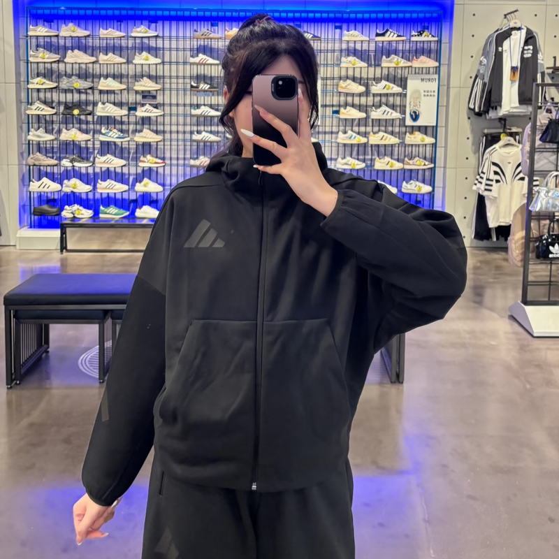 Adidas/Adidas Zne Women's Spring and Autumn Sports Casual Knitted Hooded Cardigan Jacket Je7848 Adidas/Adidas Zne Women's Spring and Autumn Sports Casual Knitted Hooded Cardigan Jacket Je7848