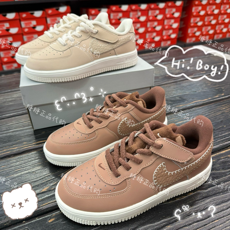Nike/Nike Force 1 Air Force 1 Low-Top Velcro Kidsren's Sports and Casual Shoes Io7685-200