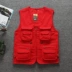 Trung niên xuân và mùa thu ngoài trời nhiều túi nam cotton thoáng khí vest vest vai câu cá phóng viên vest vest