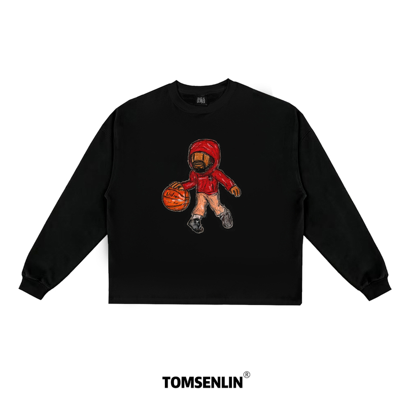 Tomsenlin×Gqq Illustrator Collaboration Kyrie Irving Pink Sweatshirt and Pants Kangli Printed Short Sleeves Tomsenlin×Gqq Illustrator Collaboration Kyrie Irving Pink Sweatshirt and Pants Kangli Printed Short Sleeves