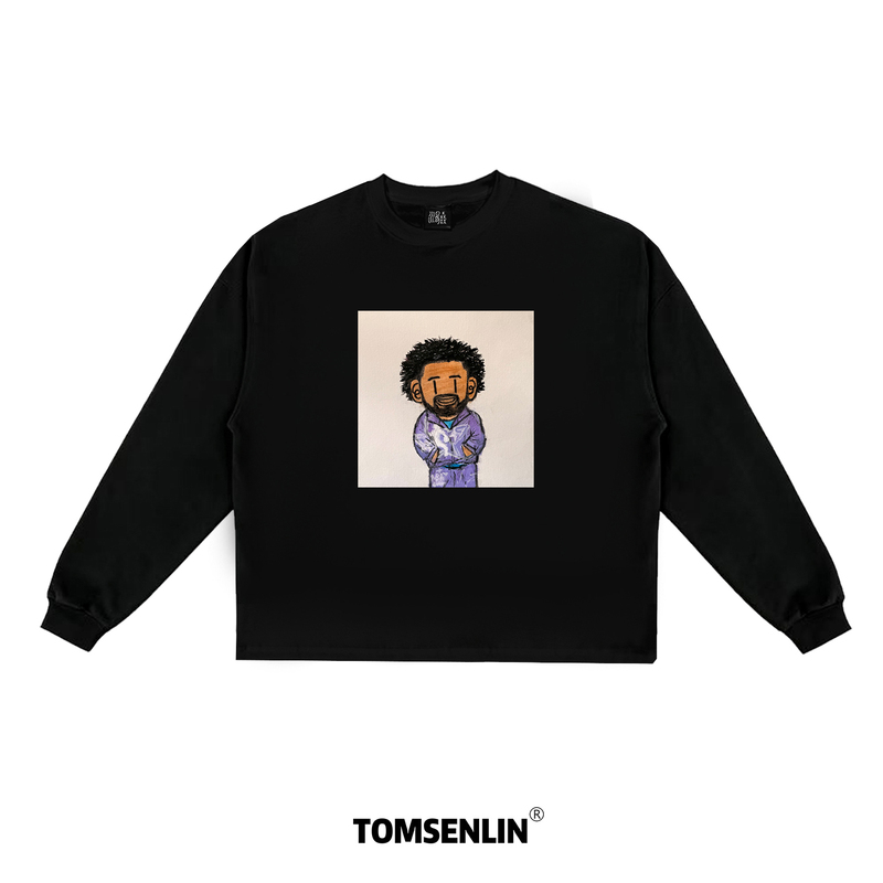 Tomsenlin×Illustrator Gqq Co-Branded Model J Cole Illustration Kangli Printed Short-Sleeve Shirt Tomsenlin×Illustrator Gqq Co-Branded Model J Cole Illustration Kangli Printed Short-Sleeve Shirt